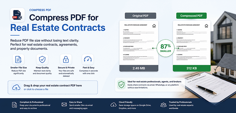 Compress PDF for real estate contracts – keep legal text clear with DonePDF